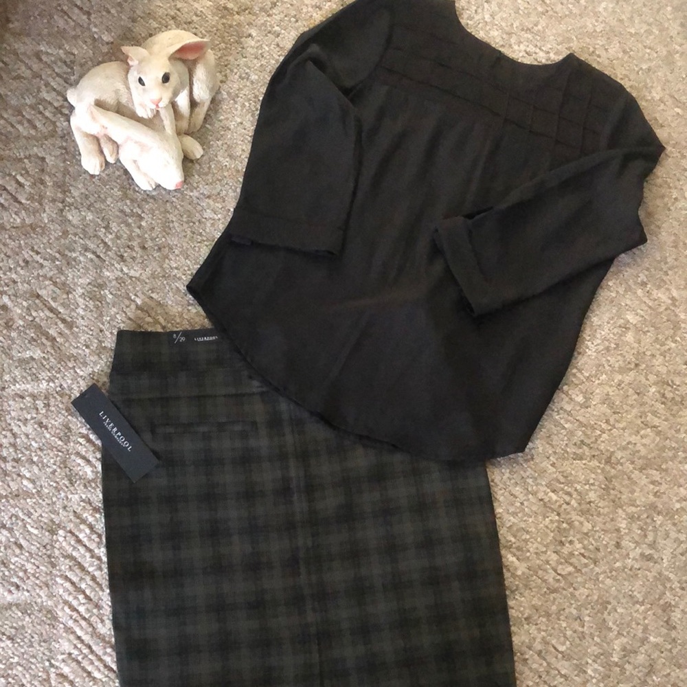Pencil skirt and blouse